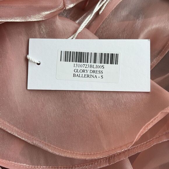 NWT Reformation Glory Sheer Organza Midi Dress In Ballerina Pink $278 - Picture 9 of 9